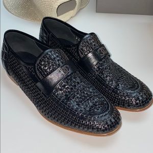 Chanel Black Woven Leather Loafer